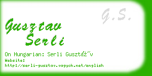 gusztav serli business card